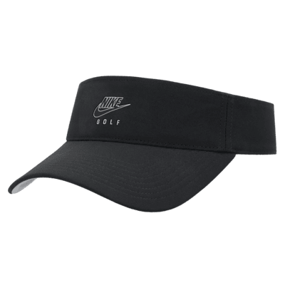 Black and white nike visor best sale